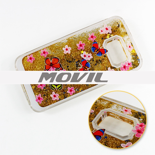 NP-2427 Funda con polvo brillante de estrella estilo para Samsung Galaxy S6 Edge-1